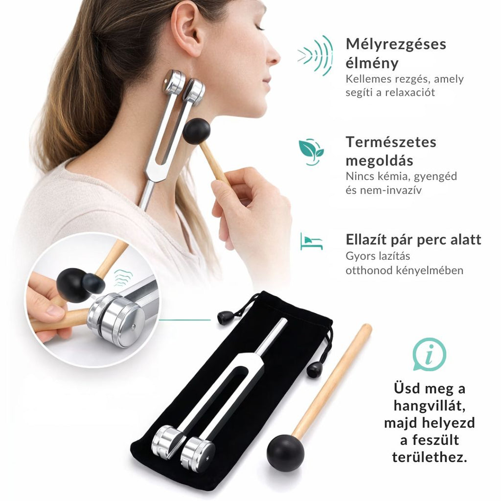 NeuroVibe 128 Hz Mélyrezgéses Hangvilla Feszültségoldás Támogatására