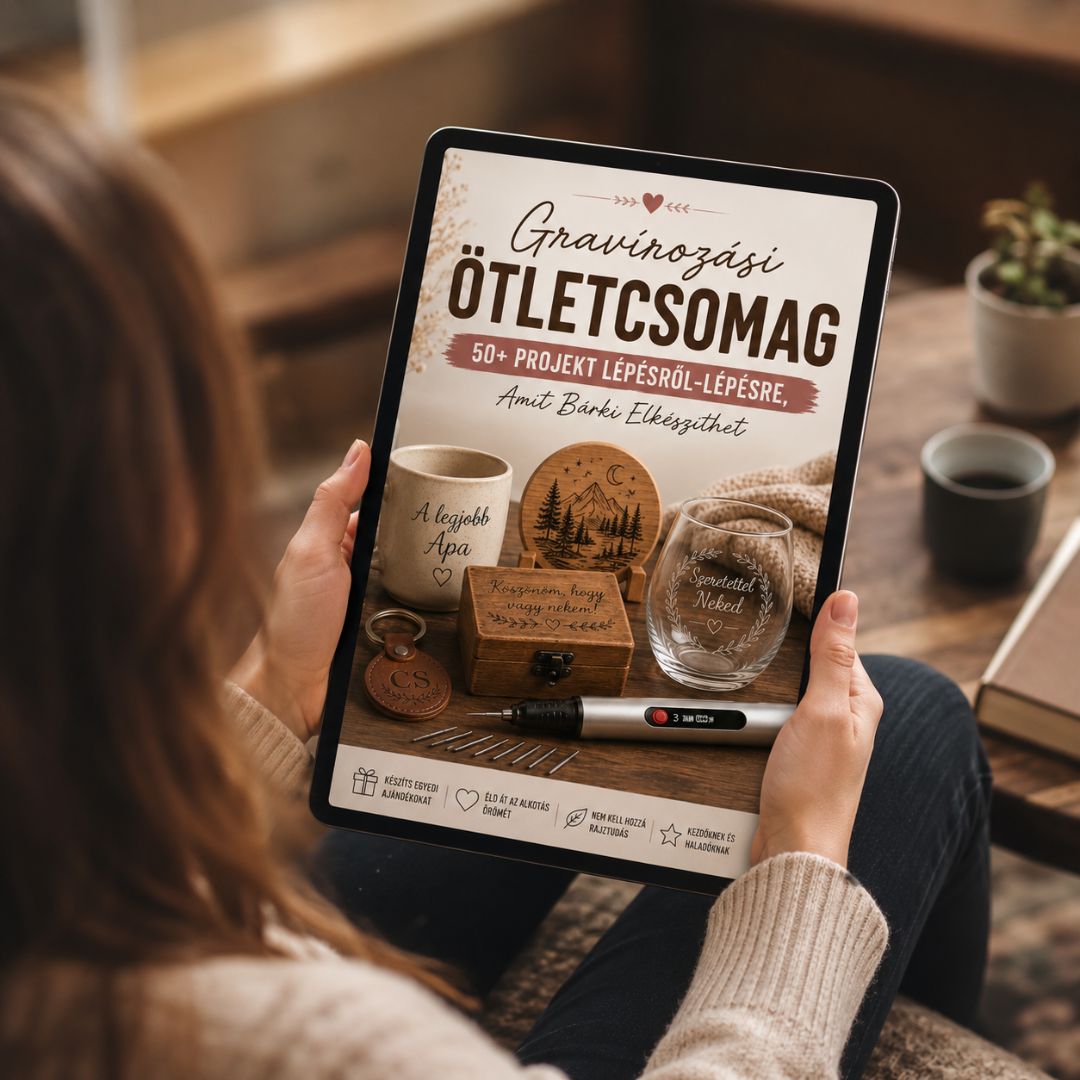 Gravírozási Ötletcsomag: 50+ Ötlet, Sablonok, Tippek, 69 Oldal a Gravírozó Toll Mellé! - Ebook
